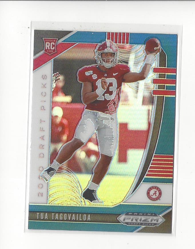 2020 Prizm Draft Picks Prizms Blue #101 Tua Tagovailoa Rookie Alabama Dolphins