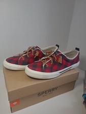 Women's Sperry Adult Shoes, Pier Wave LTT BUFF BLK/RED. Slightly Used - In Box