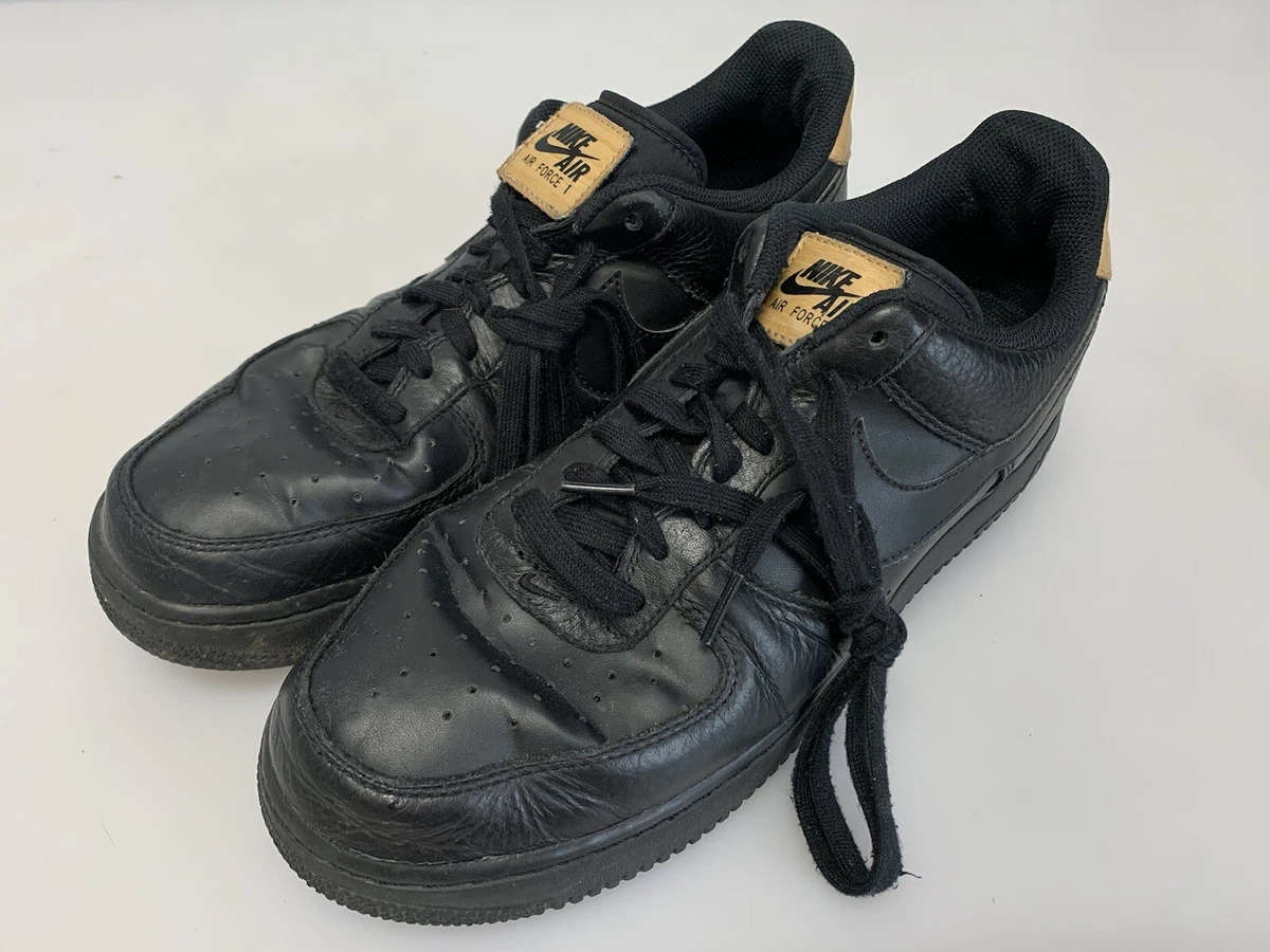 NIKE AIR FORCE 1 Men s Size 10.5 Low Black Vachetta Tan 718152 016