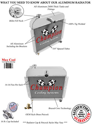 #ad Super Champion 3 Row All Aluminum Radiator for 1941 1952 Plymouth Cars #CC4152 $260.25