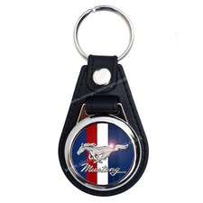 FORD MUSTANG FAUX LEATHER KEY RING / KEY FOB.