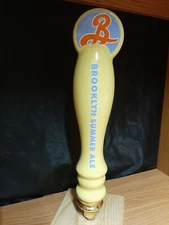 12.5" Tap Handle - Brooklyn Summer Ale - Porcelain - Yellow with Lollipop Top
