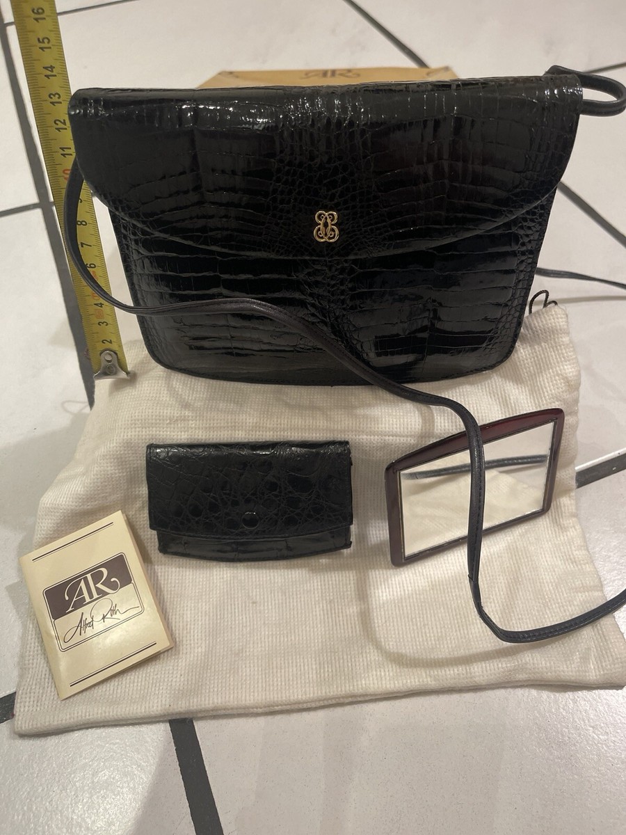 Alfred Roth Damen Handtasche Original Kroko /Reptilen