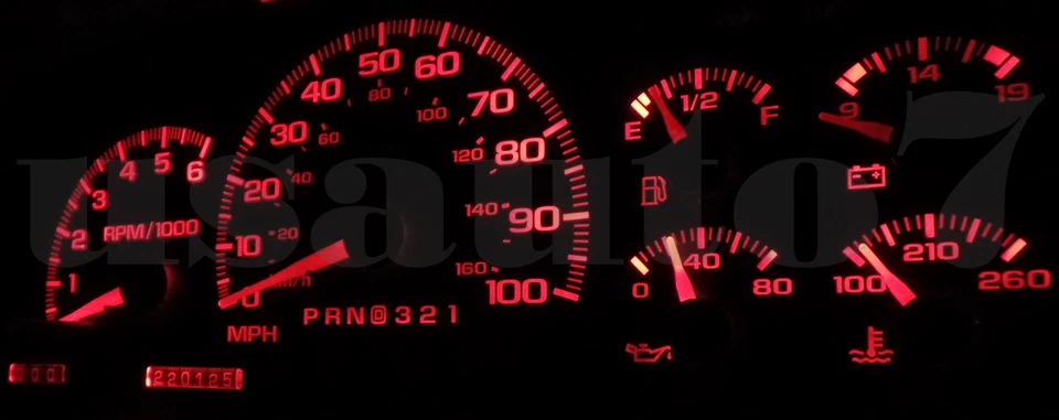 NEW Dash Cluster Gauges RED LED LIGHT KIT Fit 95-98 GMC C1500 K1500 Sierra Truck Foto 4 de 4