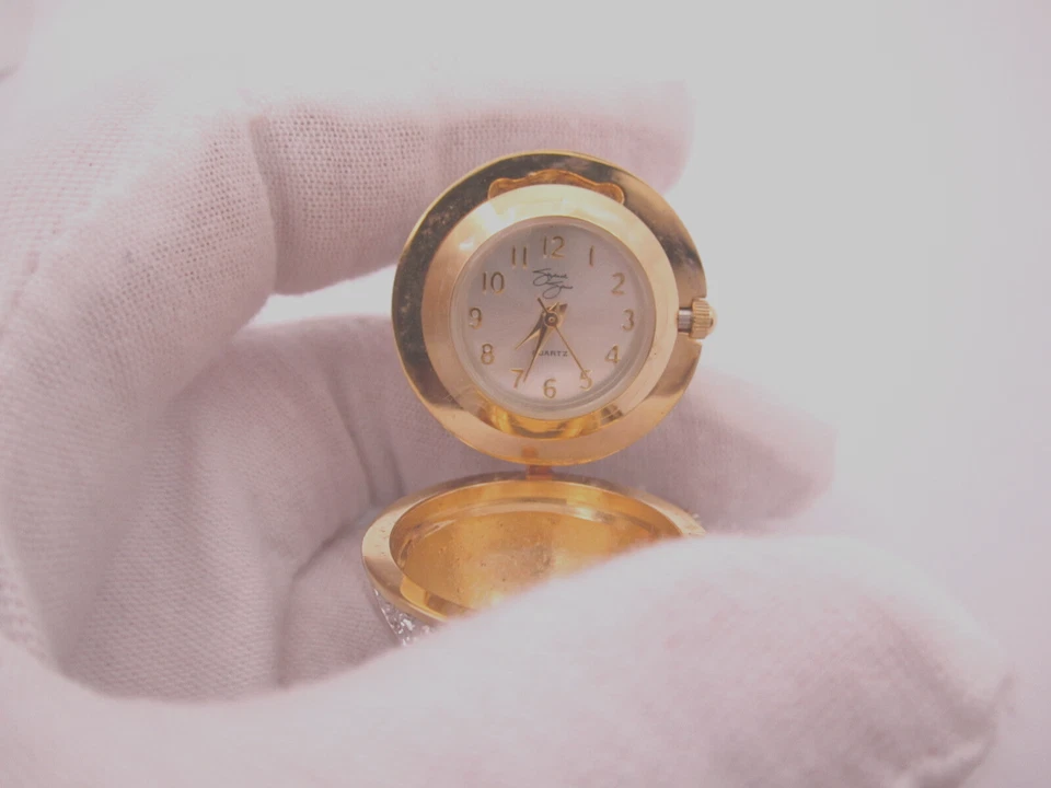 Relógio analógico feminino Suzanne Somers colar de ovos de strass Penndant (G570) - Imagem 3 de 4