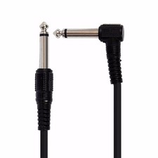 ZoZo 10' ft Straight/Right Angle Guitar and Instrument Cable, Black