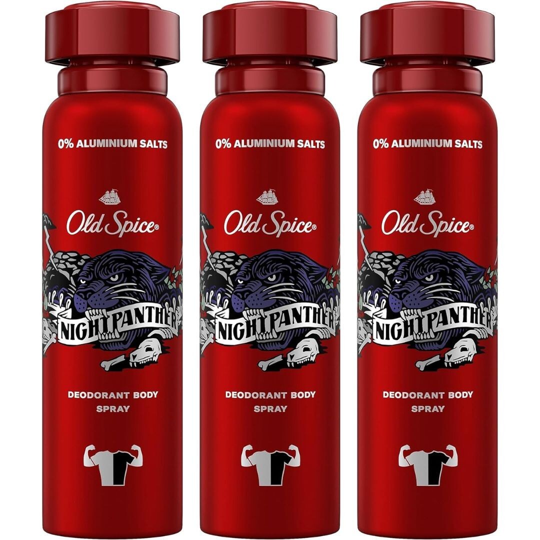 Old Spice Deodorant Body Spray Men Night Panther 150ml - Pack of X3 - Image 5