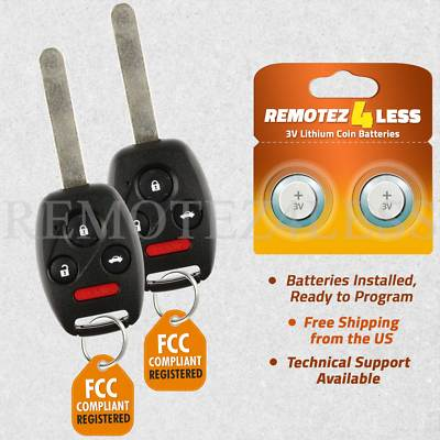#ad Replacement for Honda Civic Keyless Entry Remote Car Control Key Fob 4b Pair $19.95
