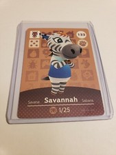  SUPER SALE Savannah  133 Animal Crossing Amiibo Card AUTHENTIC Series 2 NEW 