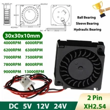 3010 DC Turbo Blower Fan Mini Brushless Cooling Fans 5V 12V 24V 4000RPM-13000RPM