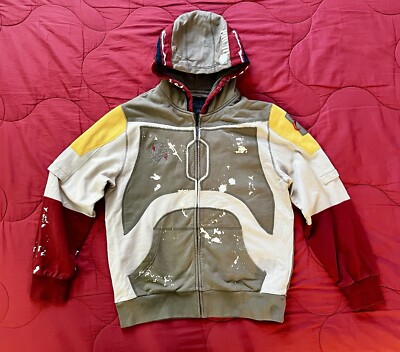 Marc Ecko Star Wars Boba Fett Full Zip Hoodie Mens Medium