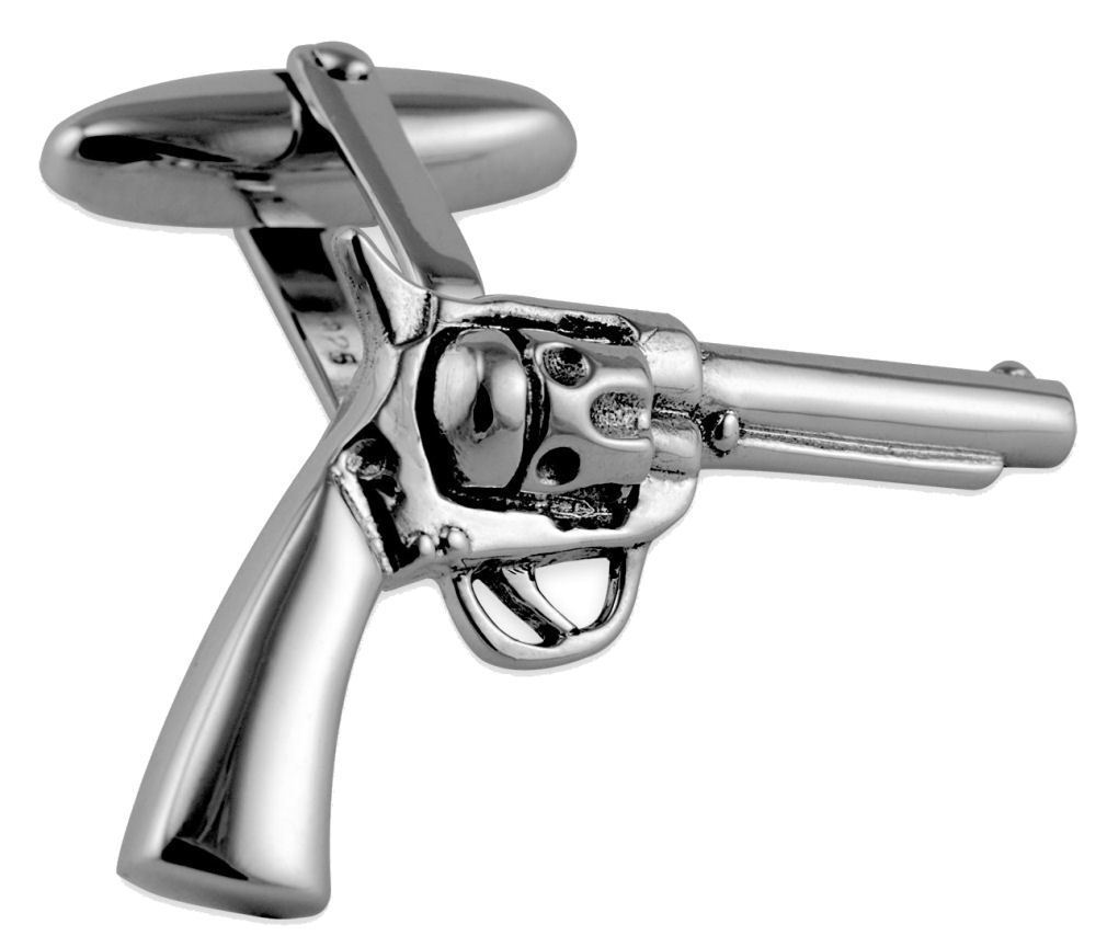 Sterling Silver Revolver Cufflinks Niedroga edycja limitowana