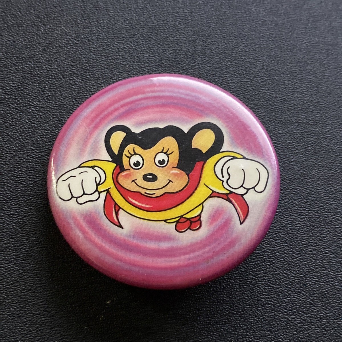 マイティ・マウス　ヴィンテージバッジ Vintage 1980 Mighty Mouse Pin Back Button Viacom Lisa Frank Inc | eBay