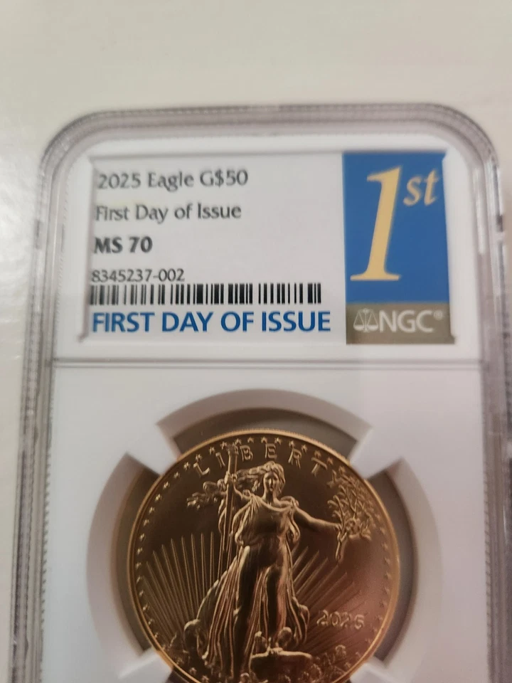 2025 , Gold Eagle , One Ounce , G$50 , First Day of Issue , NGC , Fifty Dollars - Image 4 of 4