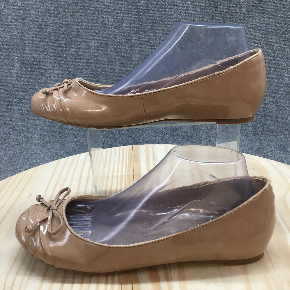 Zapatos de estilo suave para mujer 10 M planos de ballet marrón lazo punta redonda informales sin cordones Foto 2 de 4