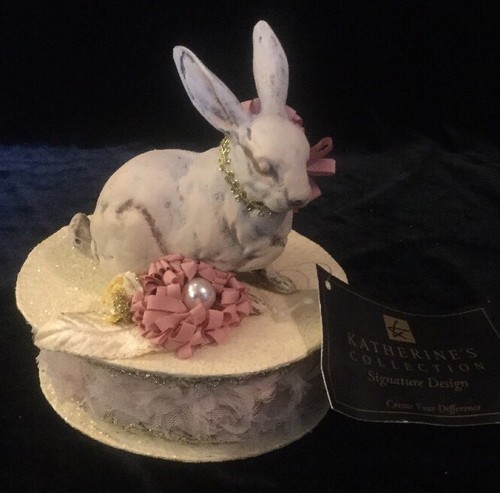 Katherine's Collection Seated Bunny Rabbit On Box Pink Easter | eBay