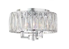 Home Decorators Collection Atherton 3-Light Chrome Flush Mount - NEW