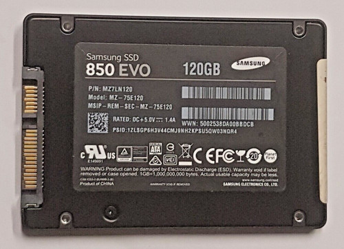 120 GB SATA Samsung SSD 850 EVO MZ-75E120 2.5" interne Festplatte
