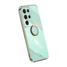 For Samsung S24 S23 S25 Ultra S21 S20 FE Slim Shockproof Ring Holder Phone Case