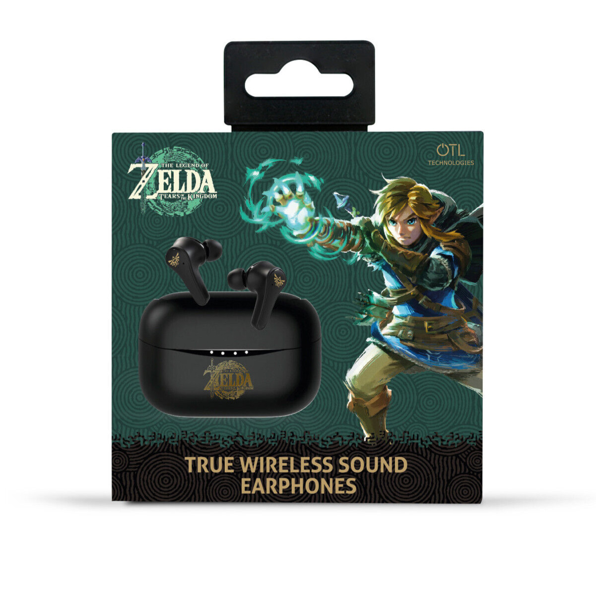 OTL Technologies TOTK Zelda TWS Bluetooth Wireless Earphones & Charge Case Black