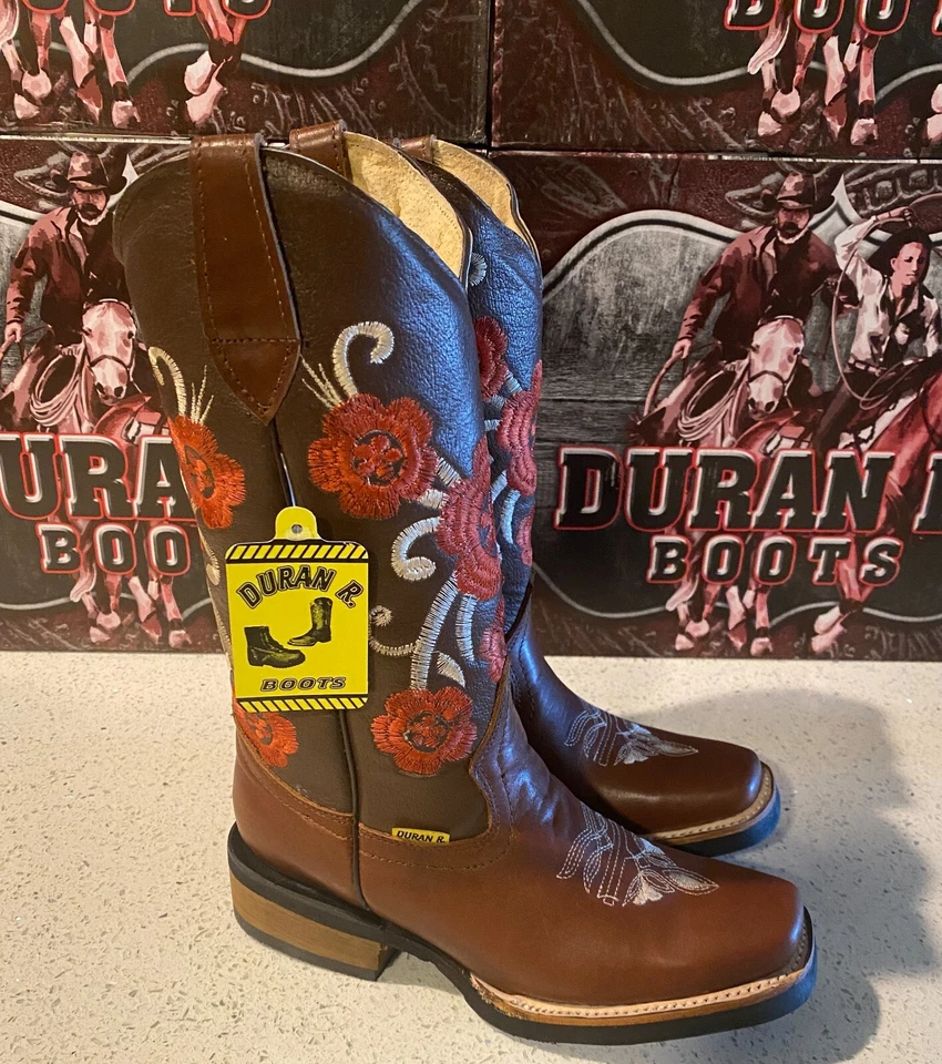 Botas vaqueras de cuero Bota Vaquera de Mujer Western Rodeo punta cuadrada  Foto 4 de 4