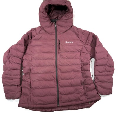 Simms ExStream Hoody Insulated Jacket Womens XXL Purple Puffer Full Zip