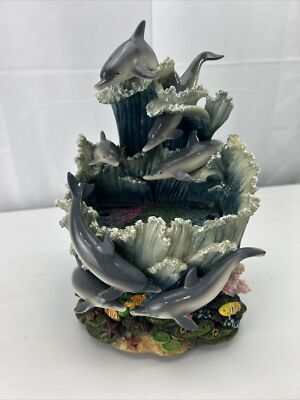 Dolphin Statue Home Decor Indoor Waterfall For Decoration Only