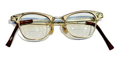 ART CRAFT Lady MCM Vintage Alum Etch Floral Design Cat Eye Prescription Glasses
