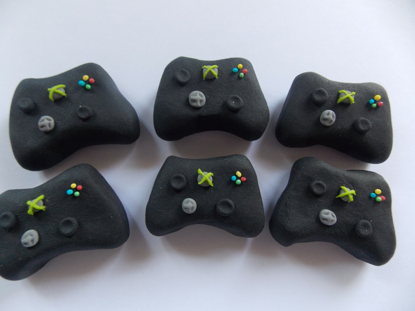 6 Edible Xbox Controllers fondant cake/cupcake toppers eBay