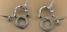 AltaLine BMX Brake FRONT & REAR SET Alloy ALL SILVER Bicycle Caliper Cable Lever