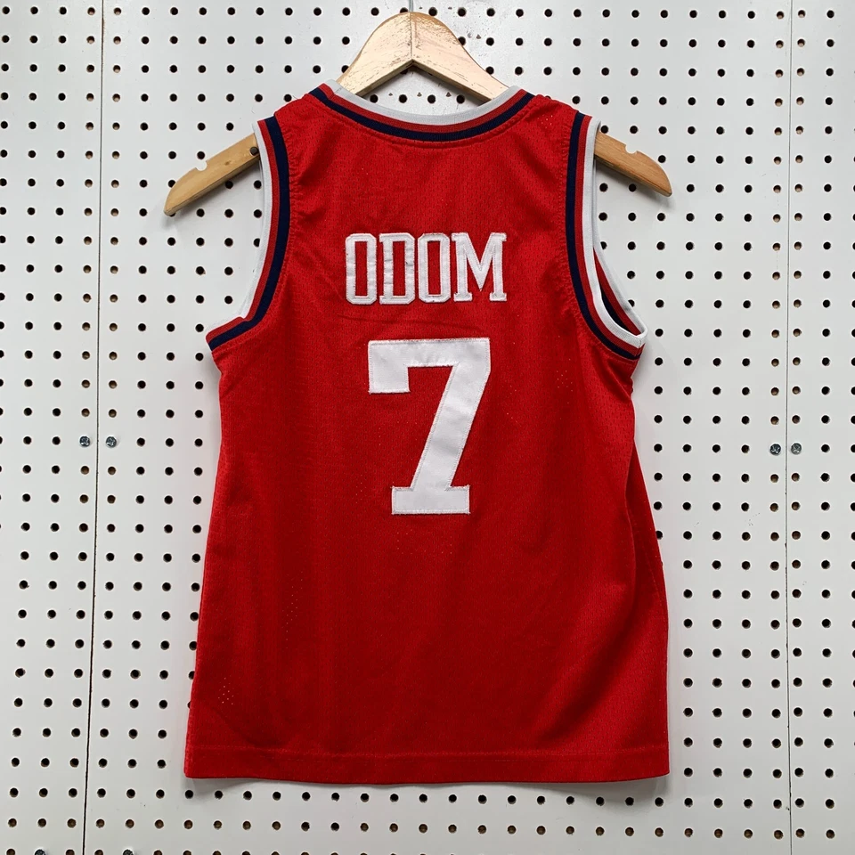Nike Los Angeles Clippers Odom Jersey Niños Pequeño Rojo #7 Bordado Swoosh 16x22 Foto 2 de 4