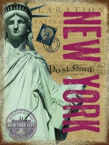 New York Post Card USA America City Statue of Liberty Novelty Fridge Magnet - Picture 1 of 1