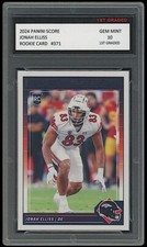 Jonah Elliss 2024 Panini Score 1st Graded 10 Rookie Card Denver Broncos #371