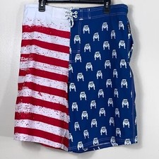 Airwalk Red, White  Blue Men's Swim Shorts Size XL