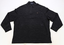 Rare Vintage POLO RALPH LAUREN Small Pony Estate Rib 1/4 Zip Sweater 2000s 2XL