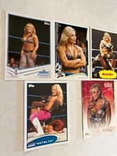 5 sexy Natalya wrestling cards see scan look for 1 insert in lot