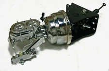 Bronco 7" Dual CHROME Master Cylinder Power Booster Disc Disc Prop Valve Kit