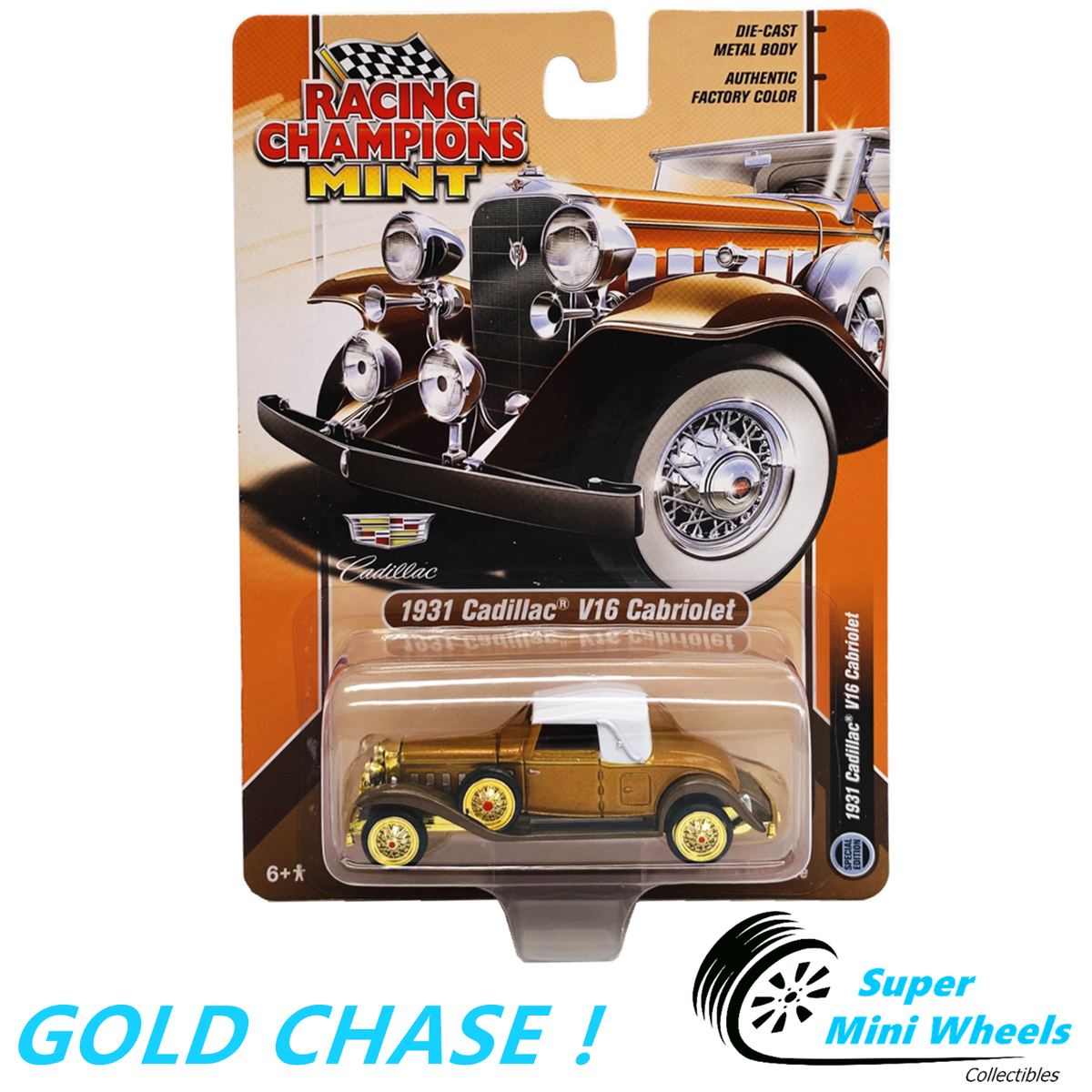 GOLD CHASE ! Racing Champions Mint - 1931 Cadillac V16 Cabriolet