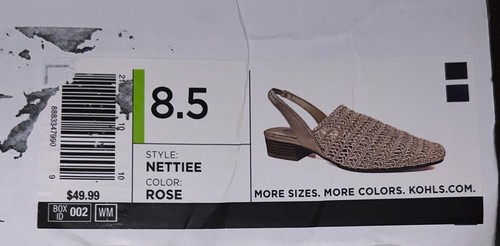 Croft & Barrow Nettiee Rose Womens 8.5 Cushion Slingback Sandals Heel NIB - Picture 11 of 11