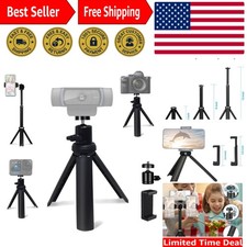 Foldable Mini Tripod for Webcam Camera - 360 Rotation, 3-13 Adjustable Stand