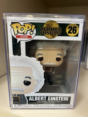 FUNKO POP ICONS WORLD HISTORY ALBERT EINSTEIN #26 VINYL FIGURE With Case