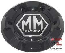 Mayhem Wheel Gloss Shiny Black Center Section Cap, C-231-2, Wheel Cap, ABS,