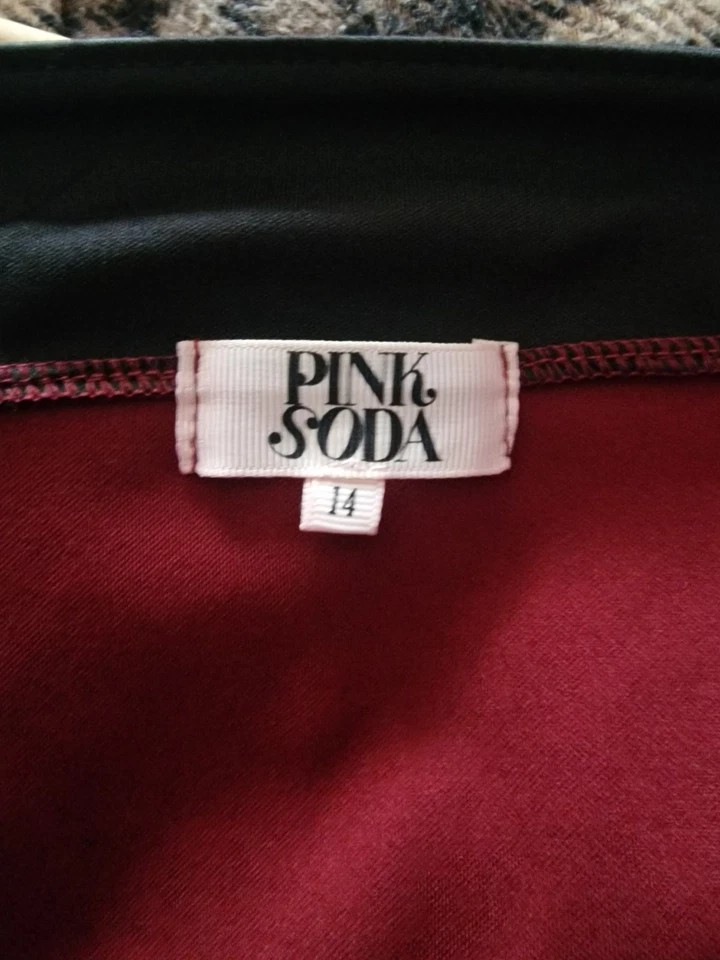 Burgundy sexy red Bodycon Dress occasion wedding prom  Size 14 Pink Soda - Image 2 of 3