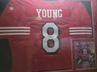 Steve Young Signed San Francisco 49ers #8 Football Jersey Framed Display