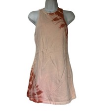 House of Harlow 1960 Pink Rust Tie Dye Sleeveless Mini Tank Dress Boho Size S