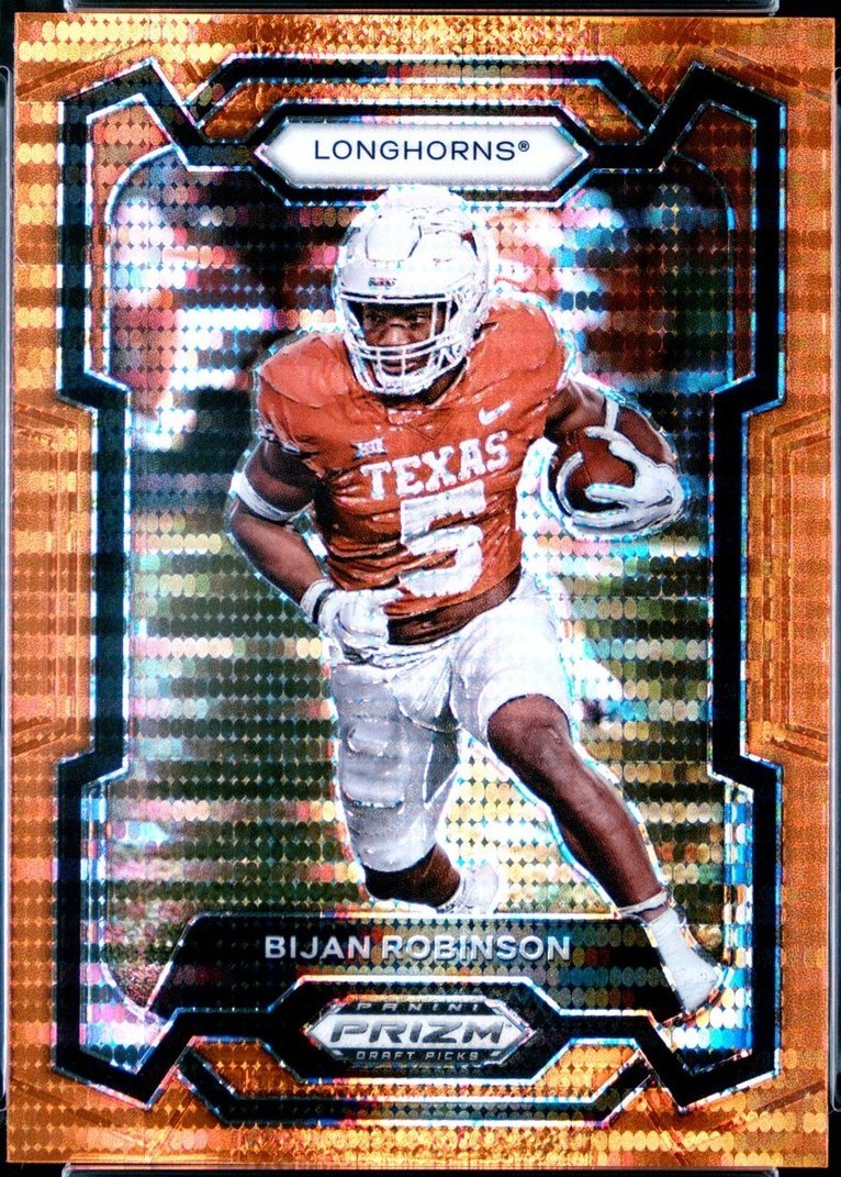 2024 Panini Prizm Draft Picks - Bijan Robinson #14 Orange Pulsar Prizm ...