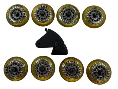 Bullzeye Inline Rollerblade 8 Wheels 76mm/80a & Rear Brake from VFX575 Skates
