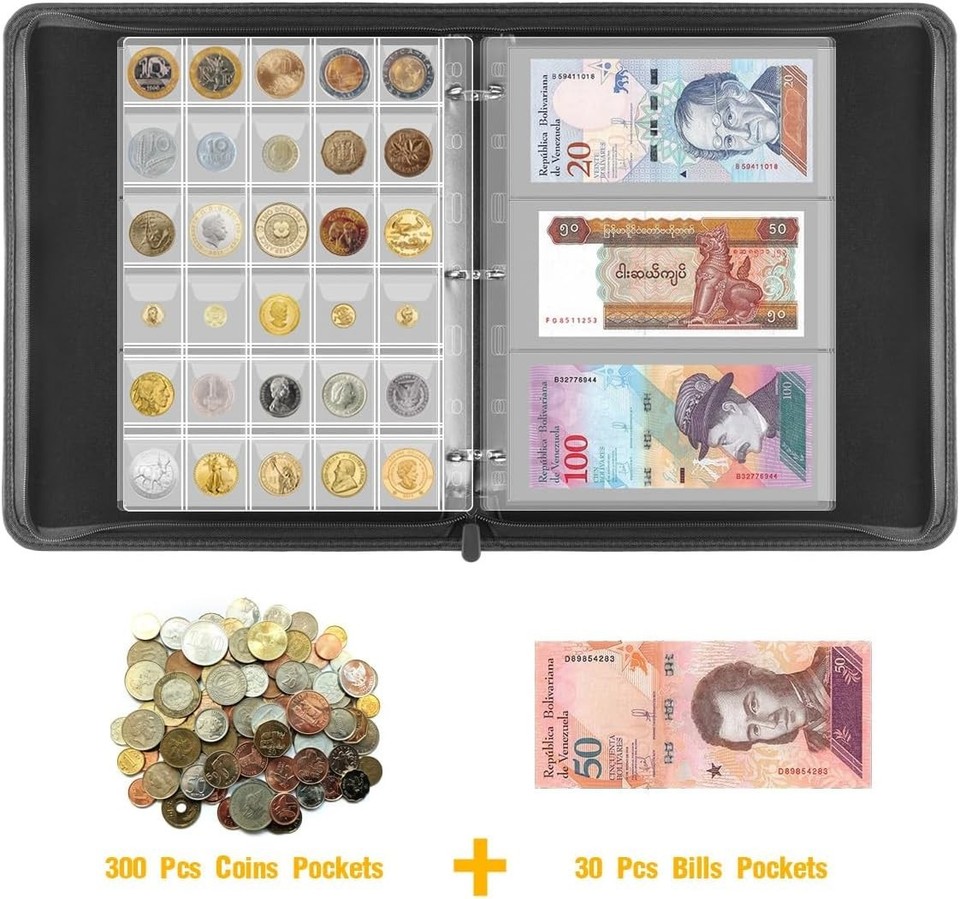 Silph Plc Coin Collection Book Holder For Collectors, Coin Album Binde ...