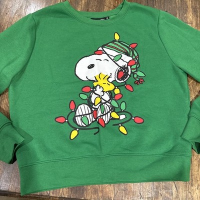 Snoopy & Woodstock Christmas Lights Sweatshirt - Medium