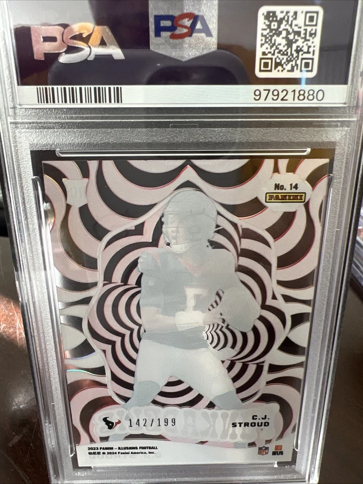 2023 Panini Illusions - Funkadelic C.J. Stroud #14 Red /199 (RC) PSA 10 - Image 2 of 2